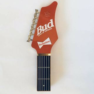 Vintage Budweiser 1991 Bud King Of Beers Guitar Neck Tap Handle Red Gold