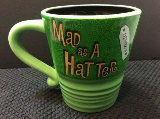 Alice In Wonderland Mad As A Hatter Drink Me Green Coffee Tea Mug