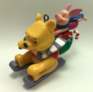 Disney Winnie The Pooh And Piglet Sled Christmas Tree 3.  5” Ornament Holiday