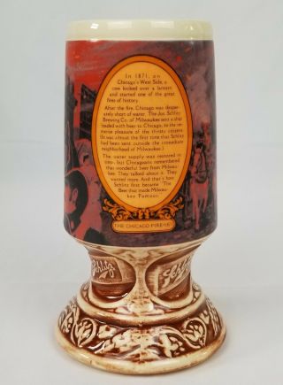 Schlitz Ceramic Mug Stein The Chicago Fire 1871 Commemorative - 11/73