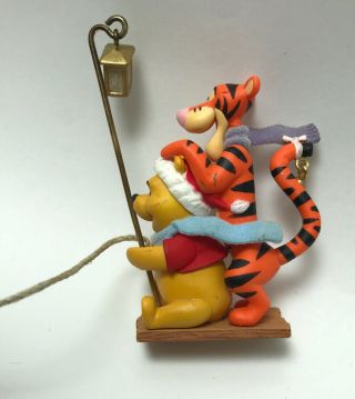 Disney Tigger And Winnie The Pooh Sled 3 " Tall Ornament Holiday Christmas