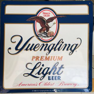 Yuengling Premium Light Beer Eagle Metal Sign With Eagle Logo