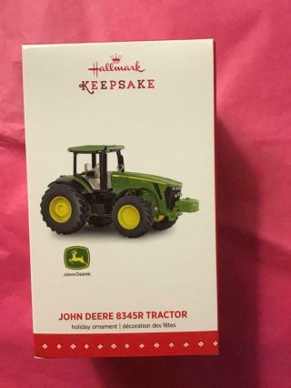 Hallmark Keepsake Ornament John Deere 2015 8345r Tractor Metal Farm Crops Garden