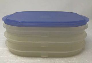 Tupperware Fridge Stackables Deli Lunch Meat Cheese Keeper Sheer Stacking Trays