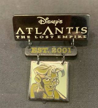 Disney Store Walt Disney’s 100 Years Of Dreams 35 Atlantis Milo Thatch 2001 Pin