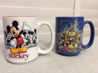 Souvenir Disney Disneyland Mickey Mouse Ceramic Mug Cup Set Of 2