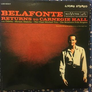 Belafonte Returns To Carnegie Hall 2 - Lp Rca Living Stereo 1960 - Nm