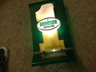 VINTAGE LIGHT UP “GENESEE CREAM ALE 1 In The U.  S.  A.  ” Sign 2