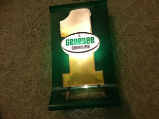 VINTAGE LIGHT UP “GENESEE CREAM ALE 1 In The U.  S.  A.  ” Sign 3