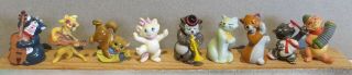 Kinder Eggs Disney Figurines - Aristocats,  Complete Set Of 9,  Hard Plastic