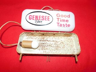 Vintage Ny Genesee Beer Bar Top Lighted Sign Advertising Rare Size 10 "
