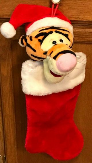 Disney Winnie The Pooh Large Tigger Tiger Plush Christmas Stocking