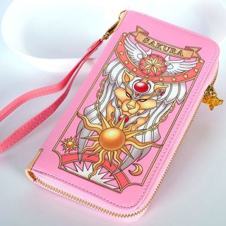 Cardcaptor Sakura Star Clow Cards Wand Zipper Wallet Purse Cosplay Handbag Bag