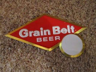 Vintage Grain Belt Beer Cardboard Foil Sign W/sticky Tabs