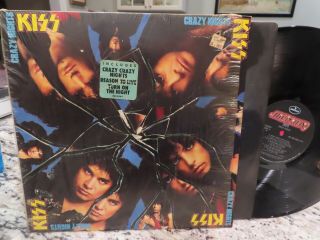 Kiss Crazy Nights 1987 Usa Like Shrink Wrap W/ Hype Sticker Vg,