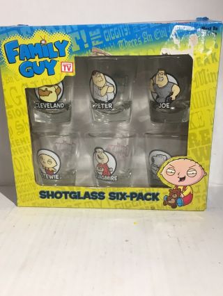 Family Guy Shotglass Six - Pack Featuring 6 Different Characters