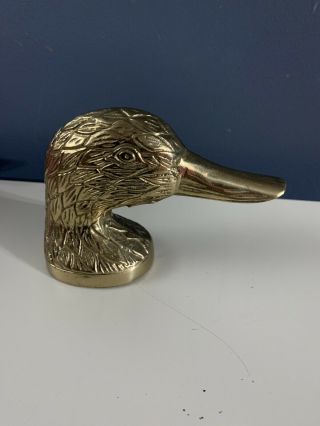 Vintage Brass Duck Head Bottle Opener - Solid