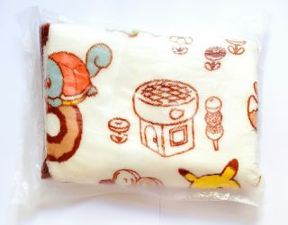 Japan Mister Donut Pokemon Winter Soft Blanket 70x100cm Authentic 3