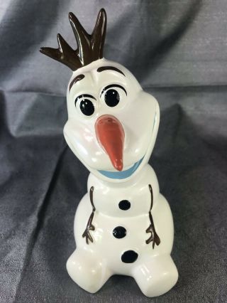 Disney Frozen Olaf The Snowman Ceramic Coin Bank Collectible