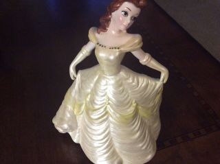 Disney Beauty And The Beast Belle Ceramic Wind Up Music Box Figurine Schmid