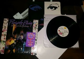Prince And The Revolution Purple Rain Lp Og Press Poster & Hype Sticker Shrinkex