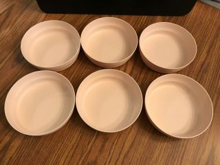 Tupperware Vintage Set 6 Cereal/salad Bowls (almond) 2415 W/ 4 Seals