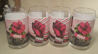 Chicago Revolution Brewing Craft Beer 4 Glass Set Summer Rosa Hibiscus Ale