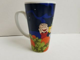 Peanuts Tall Coffee Mug/cup Pumpkin Patch Pre - Owned Cute Linus Sally Snoopy