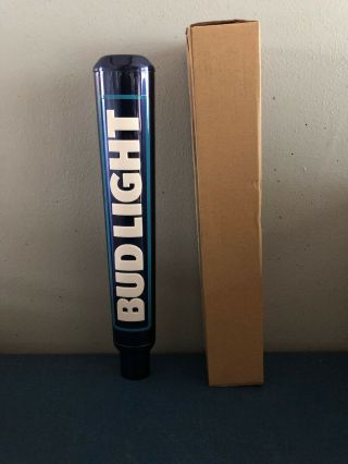 (l@@k) Bud Light Beer Blue 3d Raised Letters Tap Handle Bar Pub Mib Busch