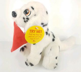 Disney 101 Dalmations Fidget Puppy Dog Tug Of War Shake Plush Mattel 1996 Tag