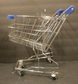 Mini Grocery Shopping Cart Basket Metal W/Plastic Handle Swivel Casters BabySeat 2