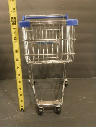 Mini Grocery Shopping Cart Basket Metal W/Plastic Handle Swivel Casters BabySeat 3
