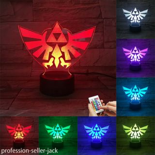 The Legend Of Zelda 3d Led Night Light Anime Desk Table Lamp Decor Kids Gift
