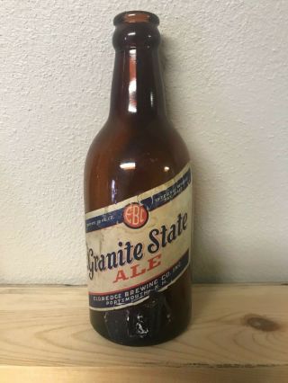 Scarce Irtp Granite State Ale Bottle: Eldredge Brewing Co,  Inc,  Portsmouth,  Nh
