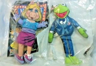 Muppets Kermit The Frog And Miss Piggy Dolls 1998 Set 2 Vintage