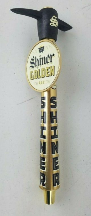 Shiner Bock Golden Ale Miners Pick Ax Beer Tap Handle Metal
