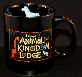 Disney World Animal Kingdom Lodge Resort Collectible Coffee Mug Zebra Giraffe