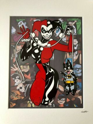 Batman Animated Series - Harley Quinn & Puppet - Hand Drawn & Hand Painted Cel