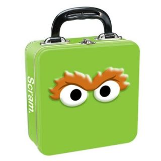 Sesame Street Oscar The Grouch Eyes Square Carry All Tin Tote Lunchbox,