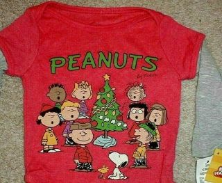 Snoopy Christmas Peanuts One Piece T Shirt 5t Toddler Red Long Sleeve