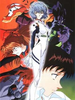 Neon Genesis Evangelion Poster Feat.  Rei Asuka Shinji