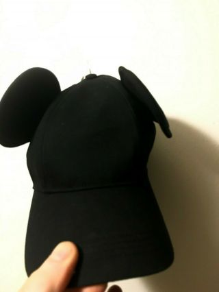 Authentic Disney Parks Black Mickey Mouse Ears Baseball Cap Adult