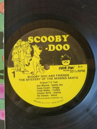 Exciting Christmas Stories Scooby Doo Vinyl Record Album Peter Pan Records 33 3