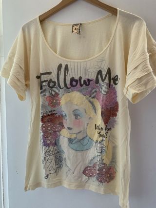 Disney Couture Alice In Wonderland Top Size L