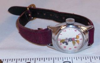 Walt Disney Mickey Mouse Wind Up Wristwatch 1950s By Ingersoll Rand
