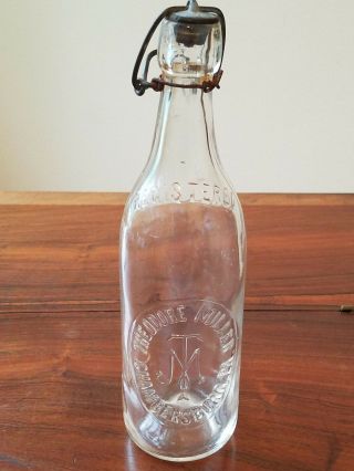 Theodore Miller Chambersburg,  Pa.  Clear Blob Top Registered Bottle
