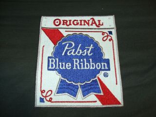 Vintage Large " Pabst Blue Ribbon " Beer Patch - 6 " X 7 "
