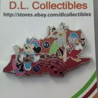 Disney Fab5 American Adventure States Kentucky Tennessee Minnie And Friends Pin