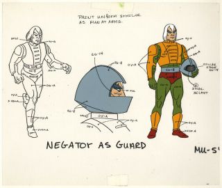 He - Man/she - Ra Masters Of The Universe Animation Art Negator Disguised Model Cel