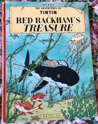 RED RACKHAM ' S TREASURE - Methuen 1st UK Edition 1959 by Herge EO First Tintin 2
